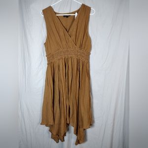Wishlist Brown Midi Dress With Pockets Size L